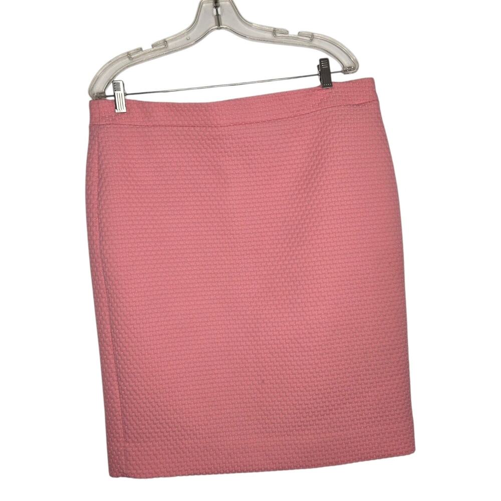 J. Crew Women No. 2 Pencil Skirt Feminine Pink Matelasse Textured K5588 Women 14